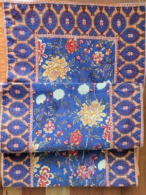 Retired Pier 1 Imports Veranda Table Runner 14x72 Cotton Floral Country Side